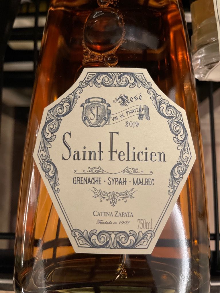 2021 Bodega Catena Zapata Saint Felicien, Argentina, Mendoza