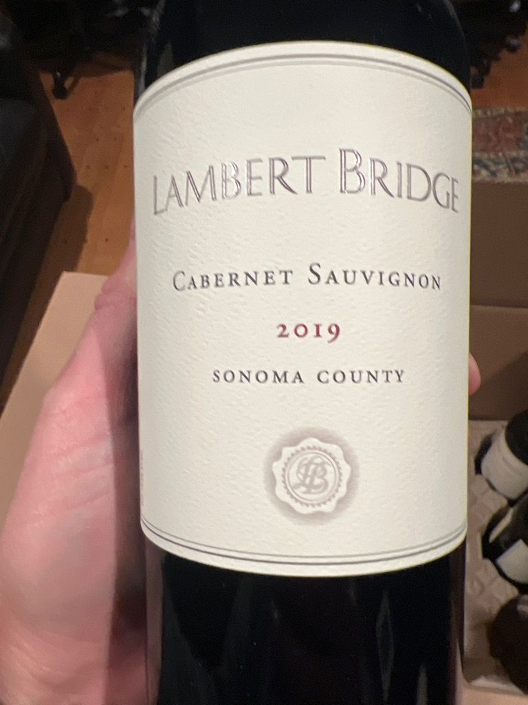 2019 Lambert Bridge Cabernet Sauvignon, USA, California, Sonoma County ...