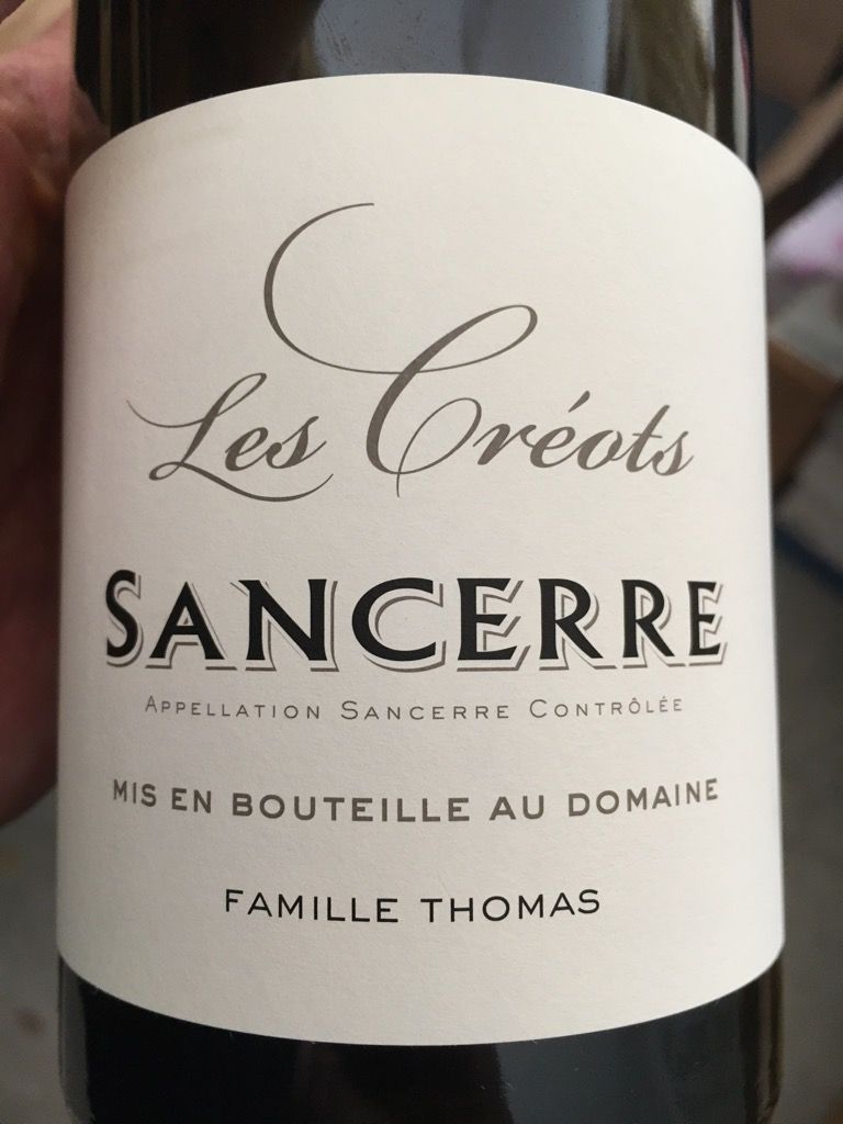 2018 Famille Thomas Sancerre Les Créots, France, Loire Valley, Upper
