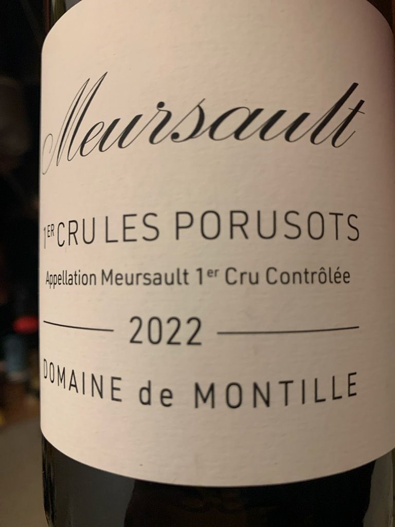 2022 Domaine de Montille Meursault 1er Cru Les Porusots