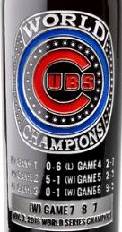 Chicago Cubs World Series Commemorative Wine Bottle