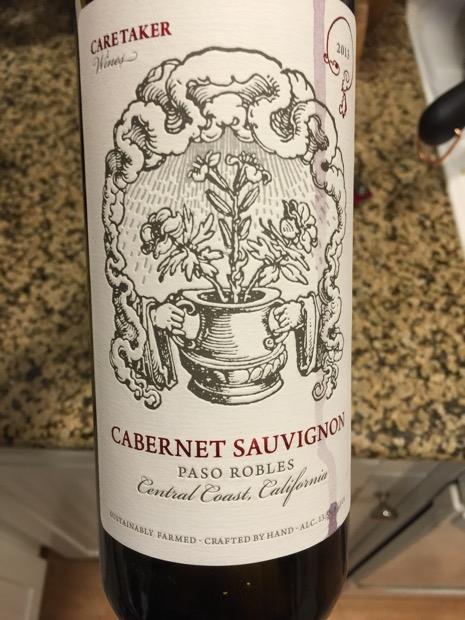 2012 Caretaker Wines Cabernet Sauvignon, USA, California, Central Coast ...