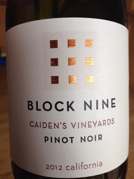 2012 Block Nine Pinot Noir Caiden's Vineyards, USA ...