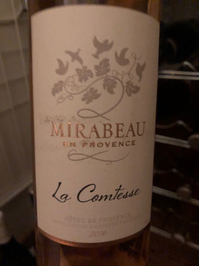 2015 Mirabeau Côtes de Provence La Comtesse Rosé, France, Provence