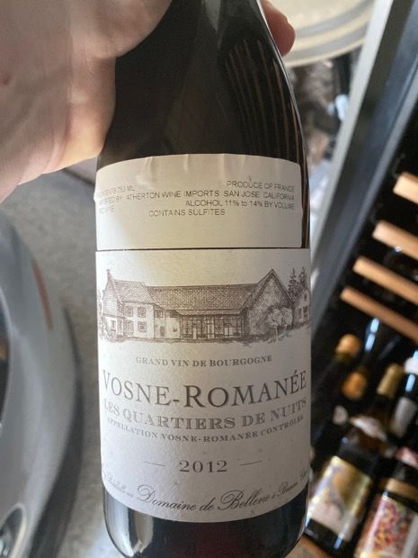 2012 Domaine de Bellene Vosne-Romanée Les Quartiers de Nuits