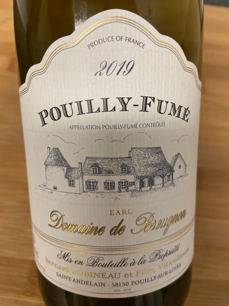 2021 Domaine de Breugnon PouillyFumé, France, Loire Valley, Upper
