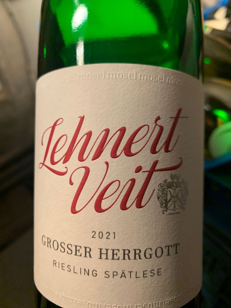 2021 Weingut Lehnert-Veit Wintricher Großer Herrgott Riesling Spätlese ...