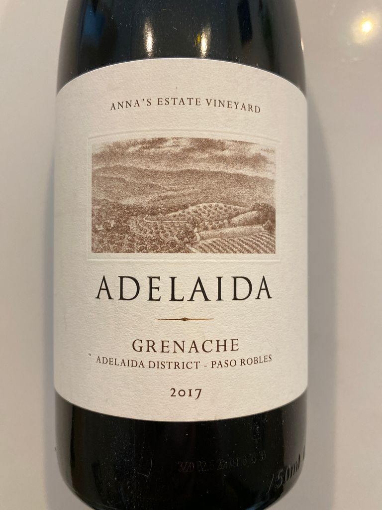 2016 Adelaida Grenache, USA, California, Central Coast, Paso Robles CellarTracker