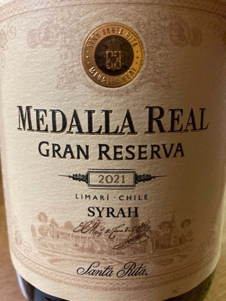 2022 Viña Santa Rita Syrah Medalla Real Gran Reserva, Chile, Maipo