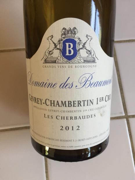 2010 Domaine des Beaumont Gevrey Chambertin 1er Cru Cherbaudes