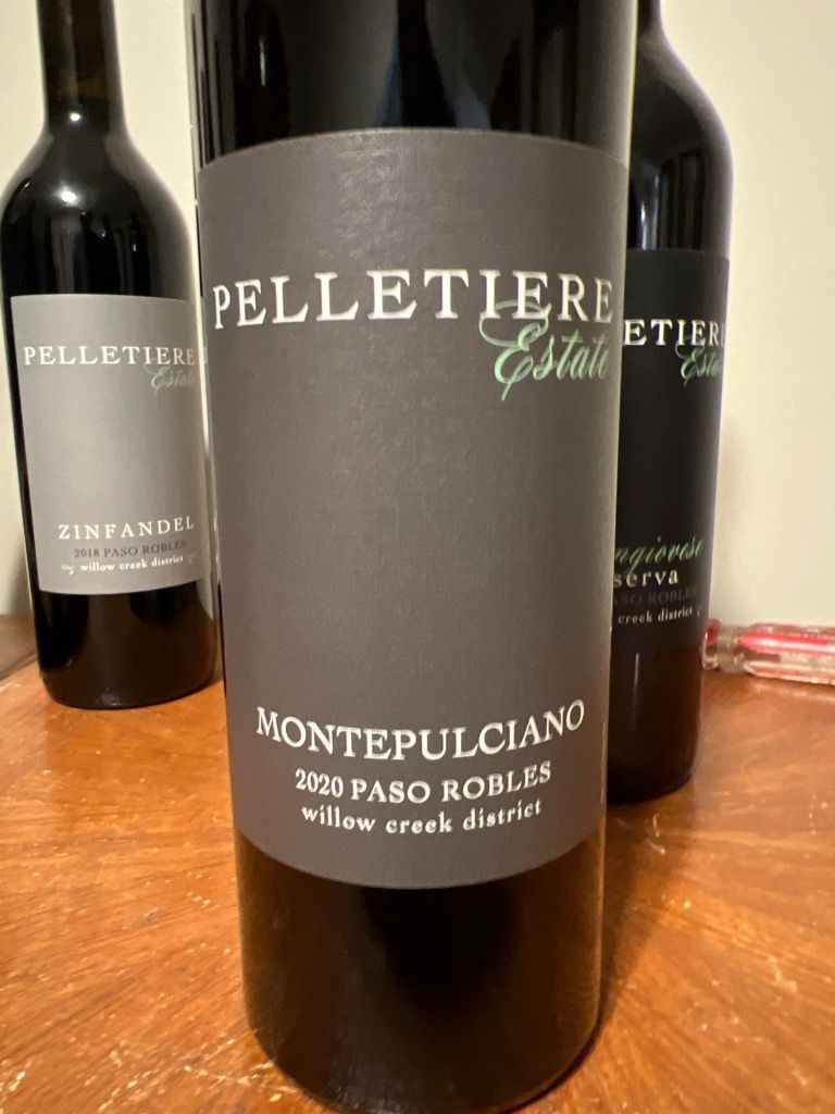 2019 Pelletiere Estate Montepulciano, USA, California, Central Coast ...