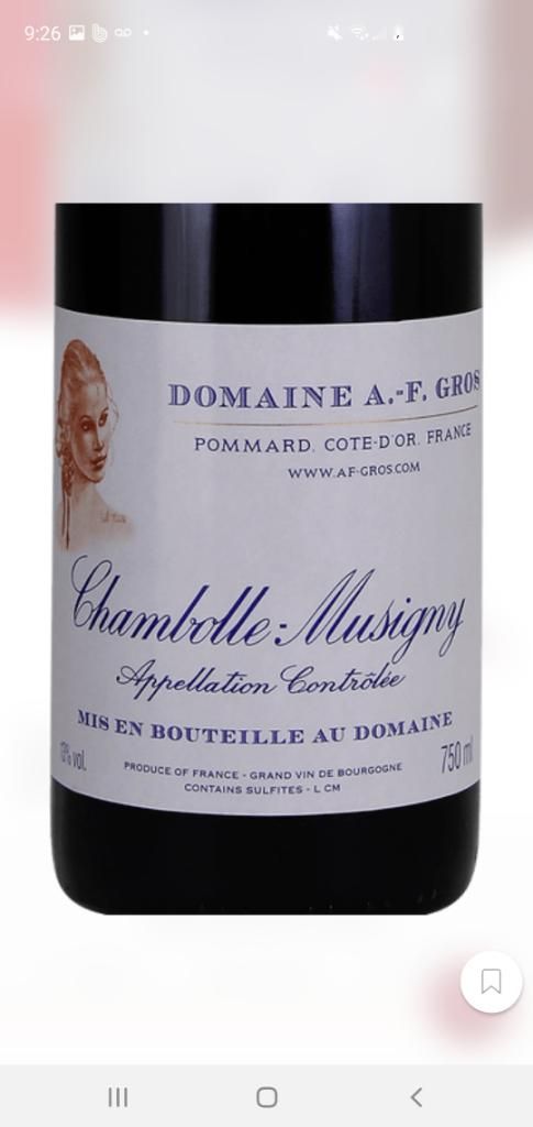 2009 Domaine A.-F. Gros Chambolle-Musigny - CellarTracker