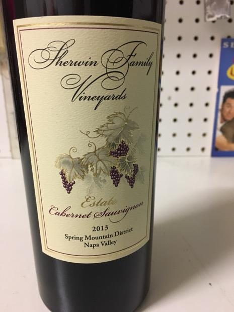 2018 Sherwin Family Vineyards Cabernet Sauvignon Spring Mountain ...