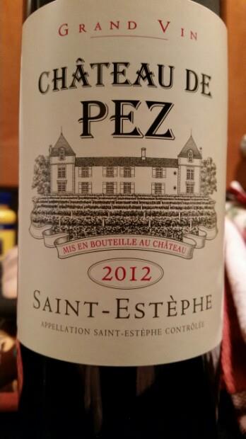 Chateau de Pez 赤ワイン ボルドー 2012 Chateau de Pez, St