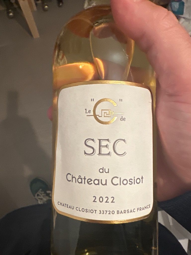 2020 Château Closiot C de Sec - CellarTracker