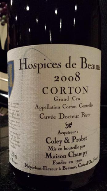 2005 Hospices de Beaune Corton-Cuvée Docteur Peste Maison Champy