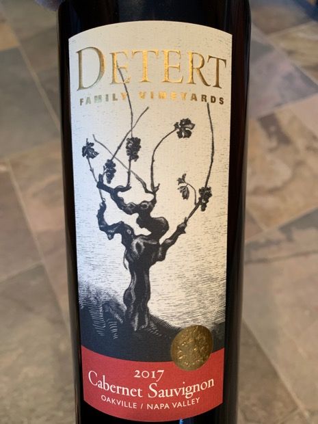 2017 Detert Family Vineyards Cabernet Sauvignon Oakville, USA ...