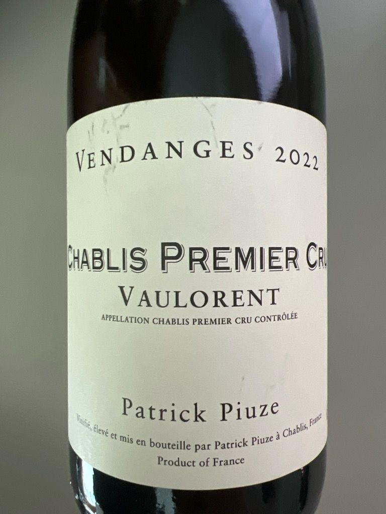 2015 Patrick Piuze Chablis 1er Cru Vaulorent - CellarTracker