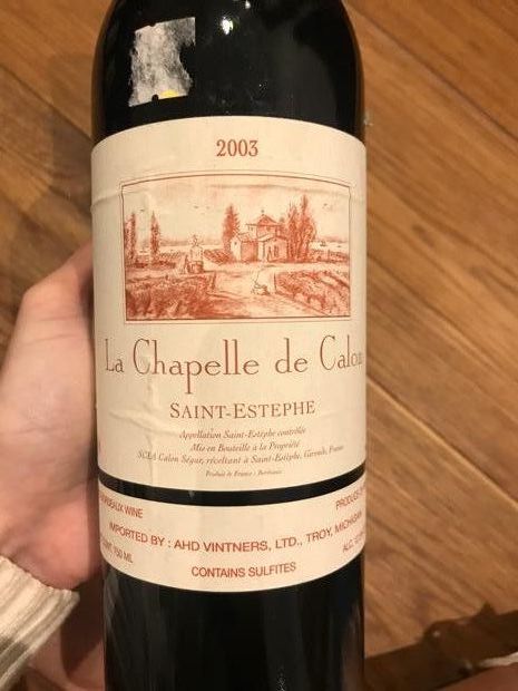 2003 Château Calon-Ségur La Chapelle de Calon - CellarTracker
