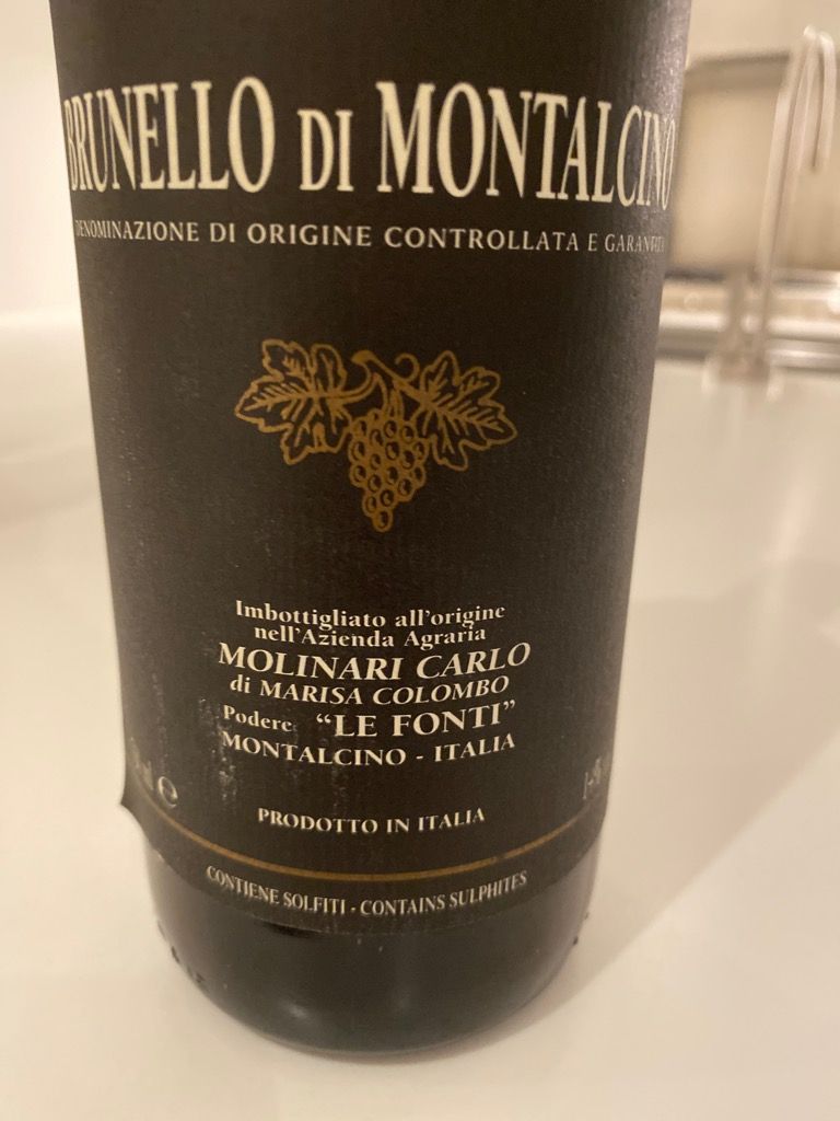 2003 Molinari Carlo di Marisa Colombo Brunello di Montalcino Le Fonti ...