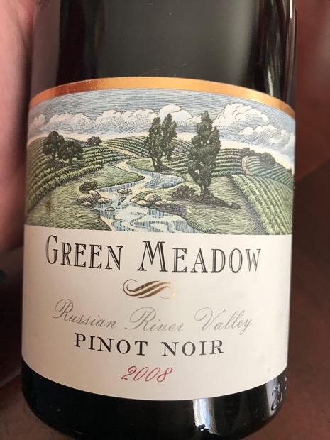 Green Rows Pinot 2008 Green Meadow Pinot Noir, USA, California, Sonoma County, Russian ...