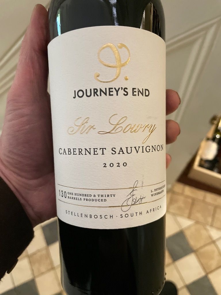 journey's end sir lowry cabernet sauvignon