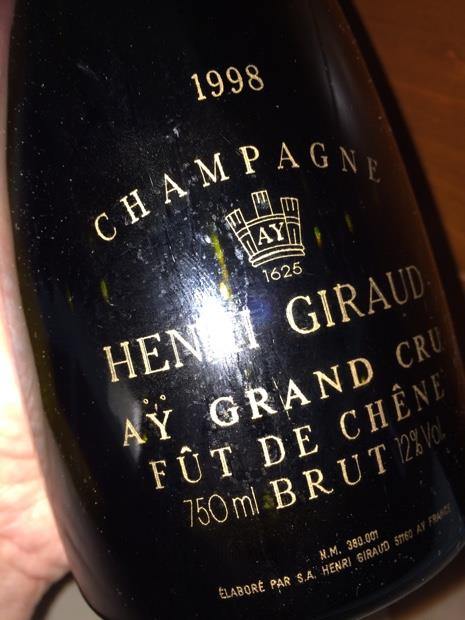 1998 Henri Giraud Champagne Grand Cru Fût De Chêne Brut Vintage Aÿ