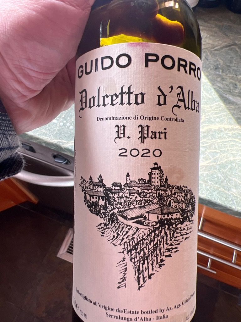 2020 Guido Porro Dolcetto d'Alba, Italy, Piedmont, Alba, Dolcetto d