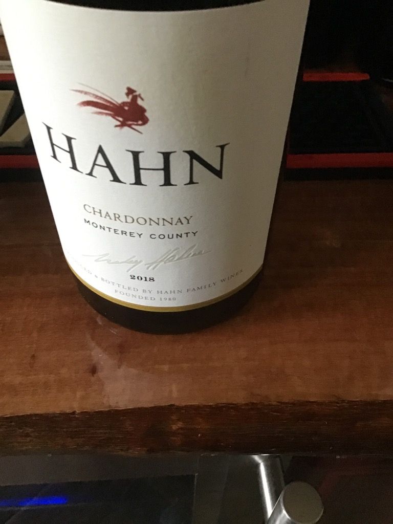 2018 Hahn Chardonnay Monterey County USA California Central Coast Monterey County 