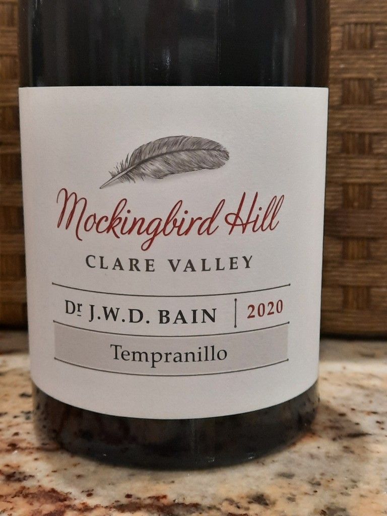 2021 Mockingbird Hill Winery Tempranillo Dr J.W.D. Bain, Australia