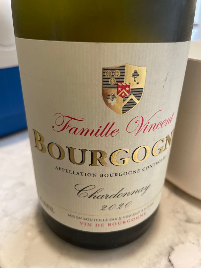 2020 Famille Vincent Chardonnay Bourgogne, France, Burgundy, Bourgogne ...