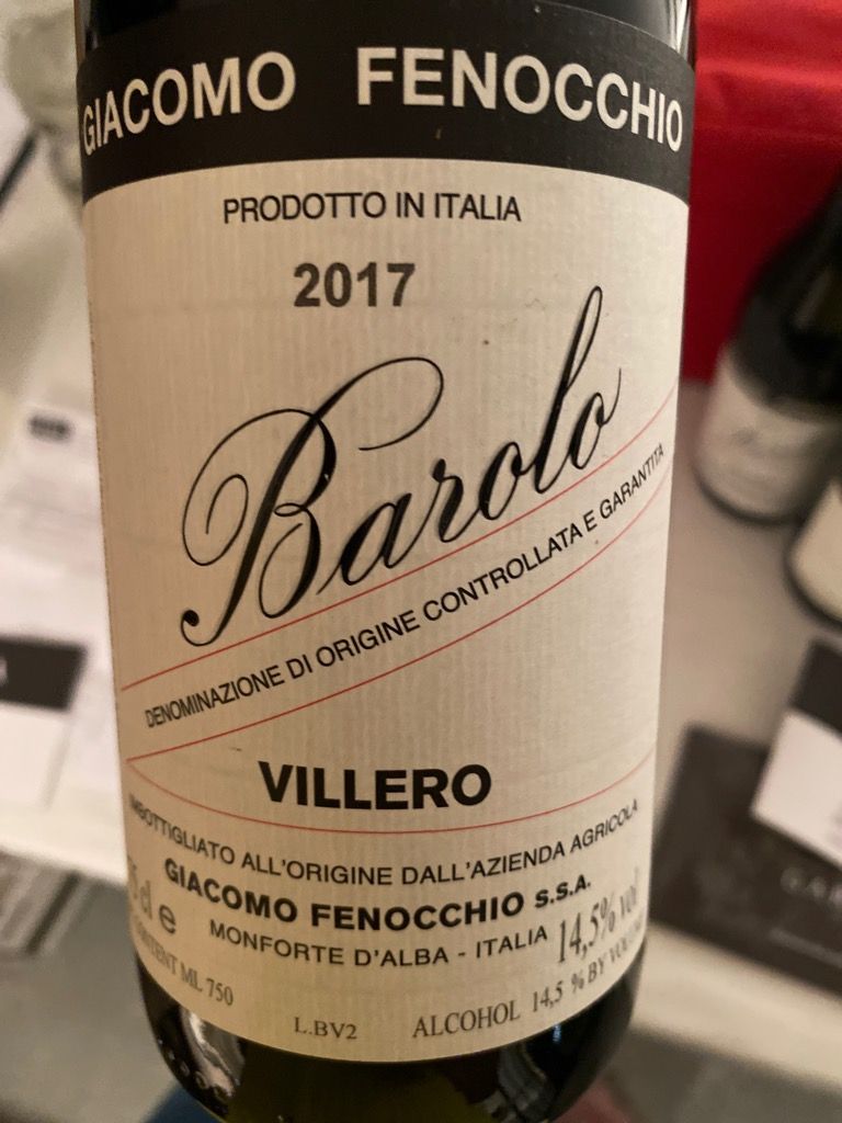 2017 Giacomo Fenocchio Barolo Villero - CellarTracker