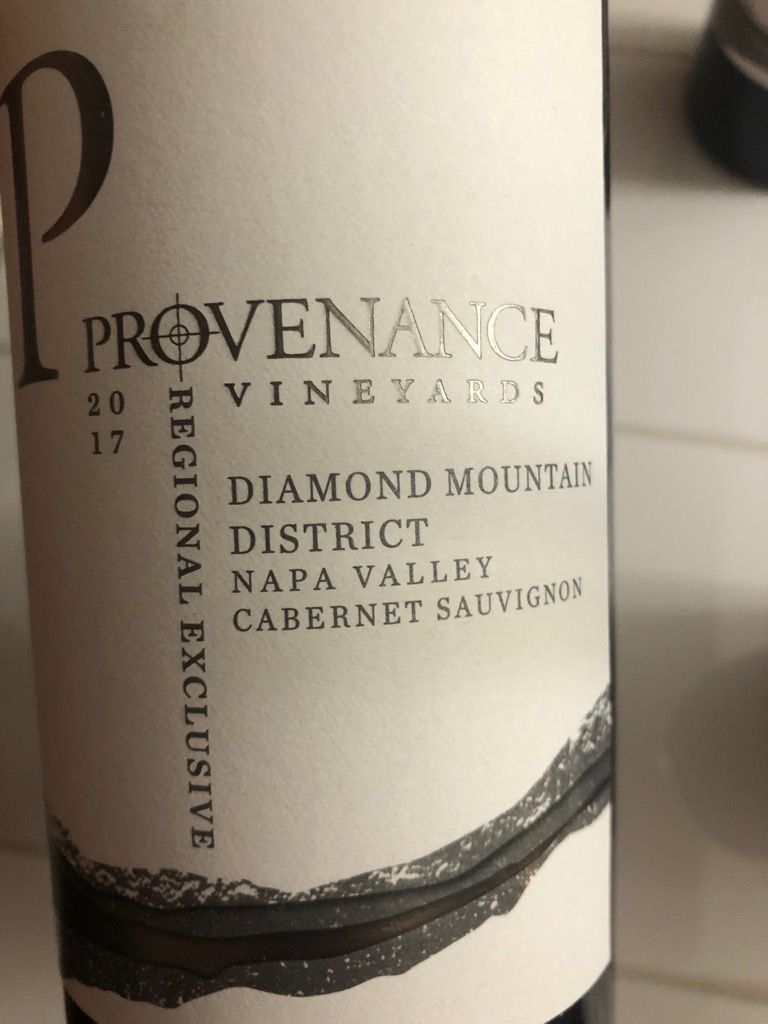 2017 Provenance Vineyards Sauvignon Diamond Mountain, USA