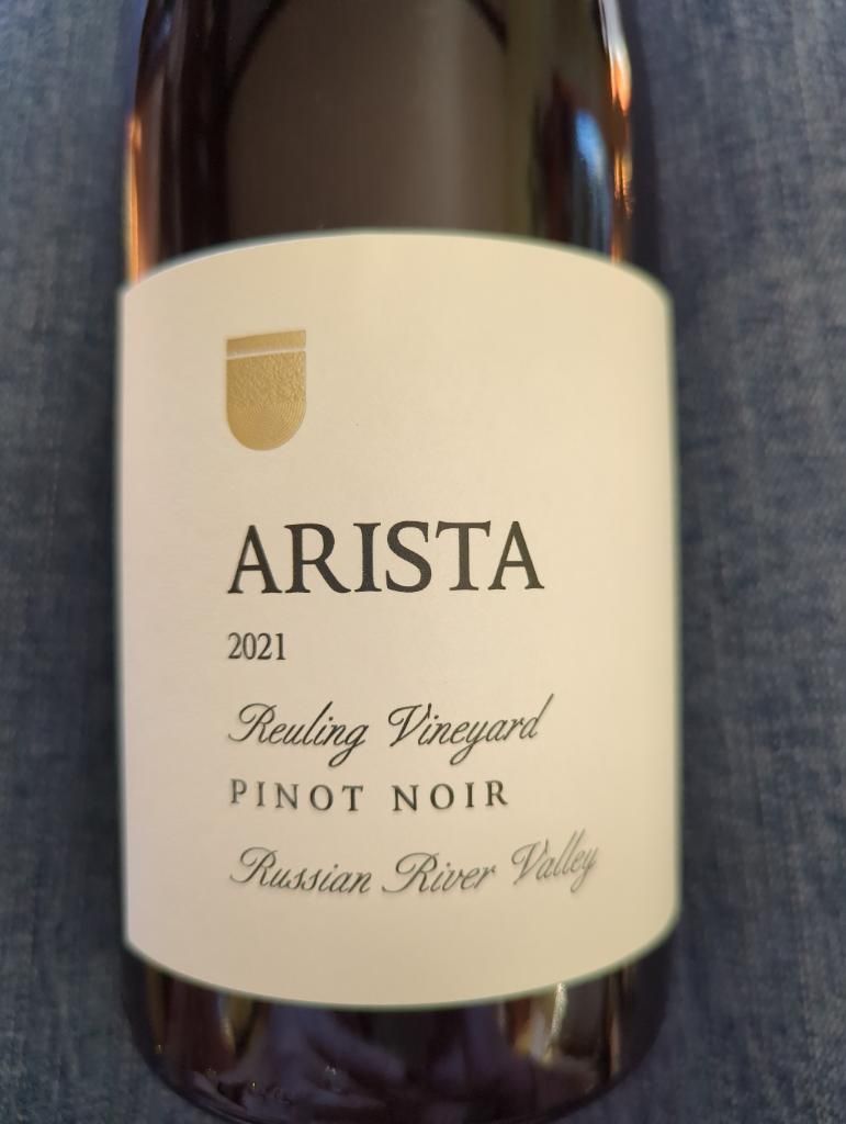 2021 Arista Winery Pinot Noir Reuling Vineyard, USA, California, Sonoma ...