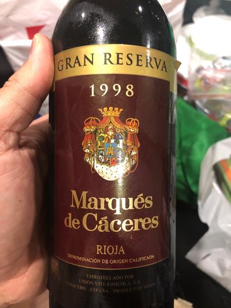 1998 Marqués de Cáceres Rioja Gran Reserva - CellarTracker