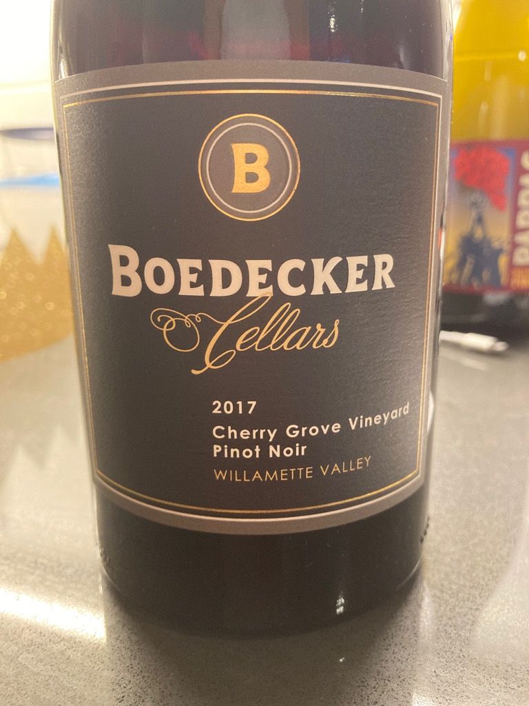 2019 Boedecker Cellars Pinot Noir Cherry Grove Vineyard, USA, Oregon ...