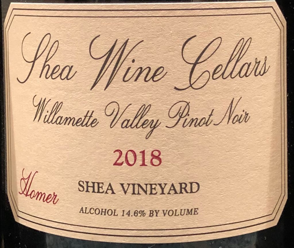 2018 Shea Wine Cellars Pinot Noir Homer Shea Vineyard, USA, Oregon