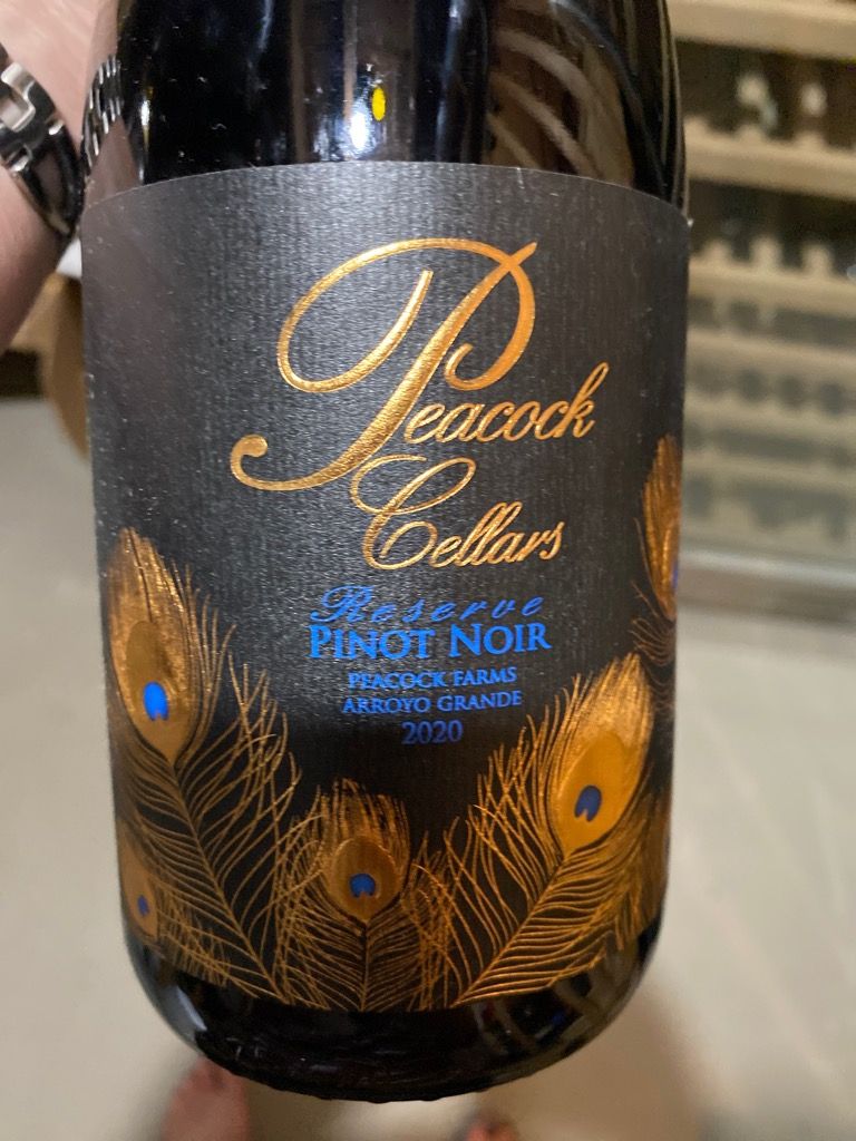 2021 Peacock Cellars Pinot Noir Peacock Farms Arroyo Grande Valley, USA ...