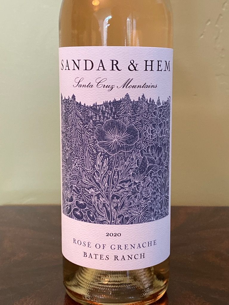 2020 Sandar & Hem Grenache Rosé Bates Ranch Santa Cruz Mountains, USA ...