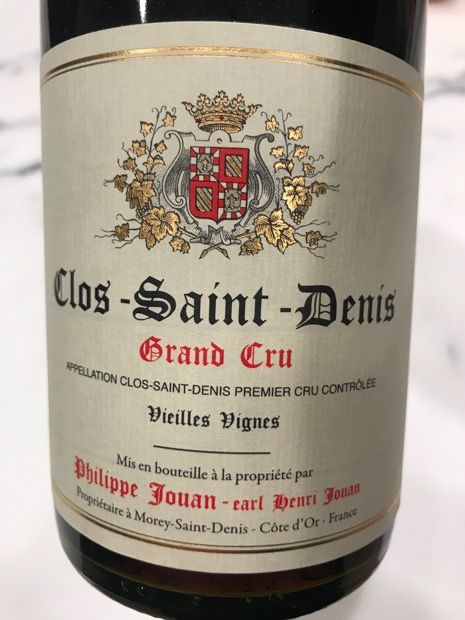 2020 Henri Jouan Clos St. Denis Vieilles Vignes - CellarTracker
