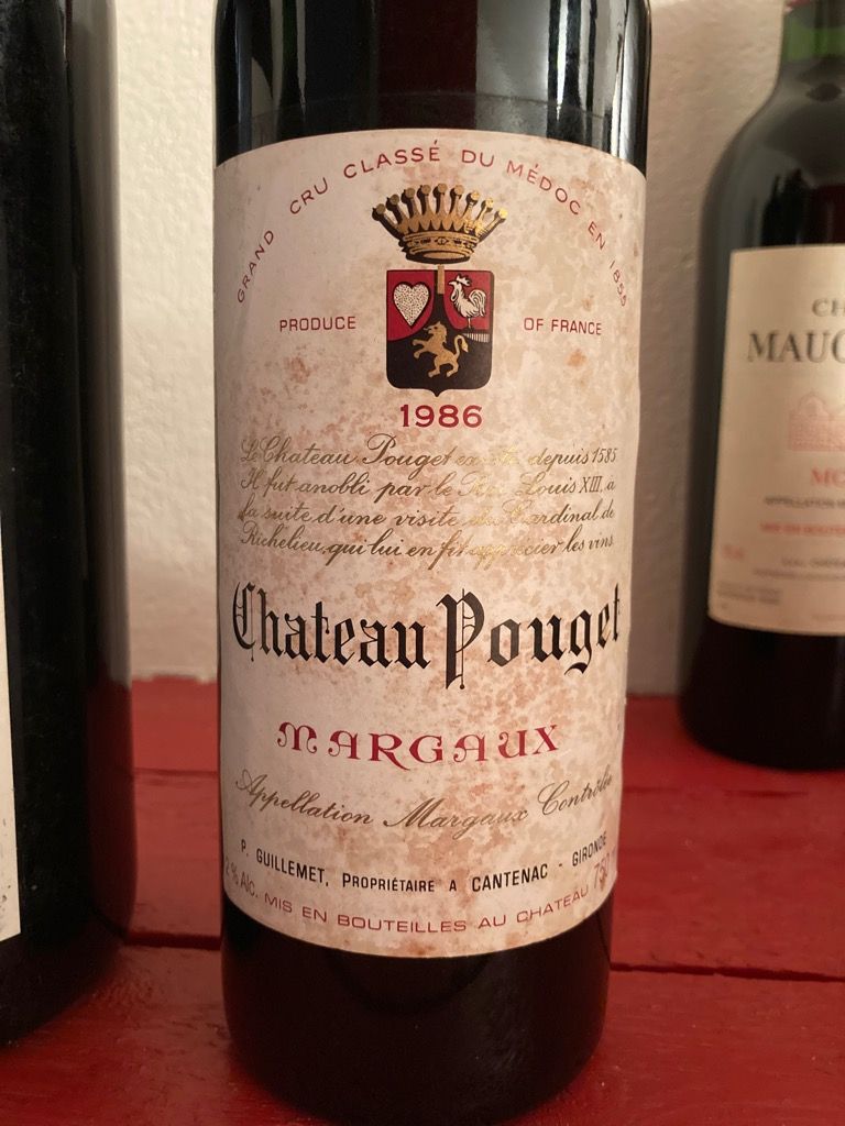 【超希少古酒】Chateau pouget マルゴー 1989