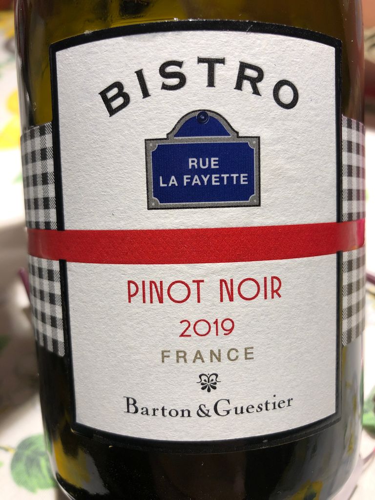 2019 Barton & Guestier Pinot Noir Vin De Pays D'Oc Bistro Wine, France ...