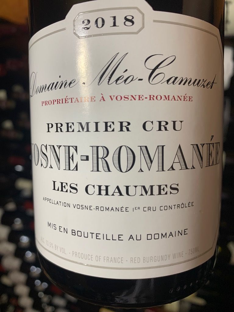 恵*軍様 Vosne-Romanée 2015 Domaine Meo-Camu 2015 Domaine Méo-Camuzet Vosne-Romanée 1er Cru Les Chaumes