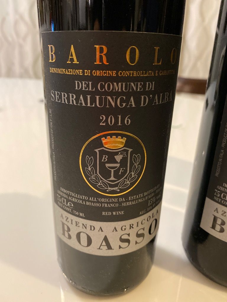 2016 Boasso Barolo Serralunga d'Alba, Italy, Piedmont, Langhe, Barolo