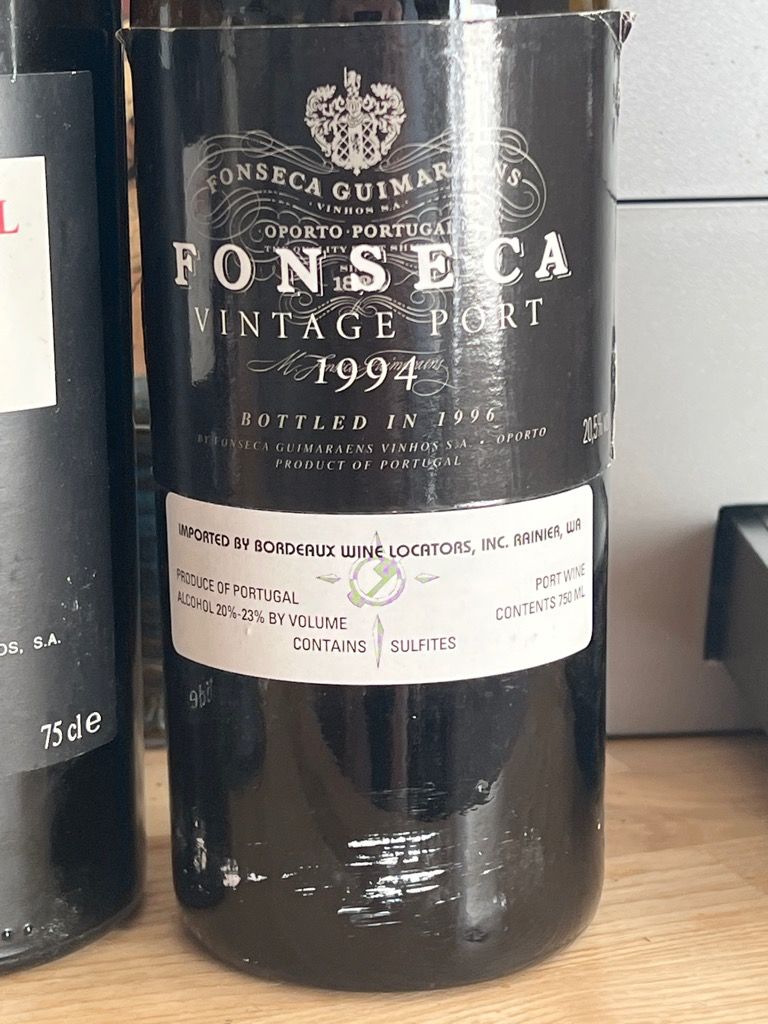 【ポートワイン】FONSECA ヴィンテージポート 1994 750ml ポートワイン】FONSECA ヴィンテージポート 1994 750ml ポートワイン