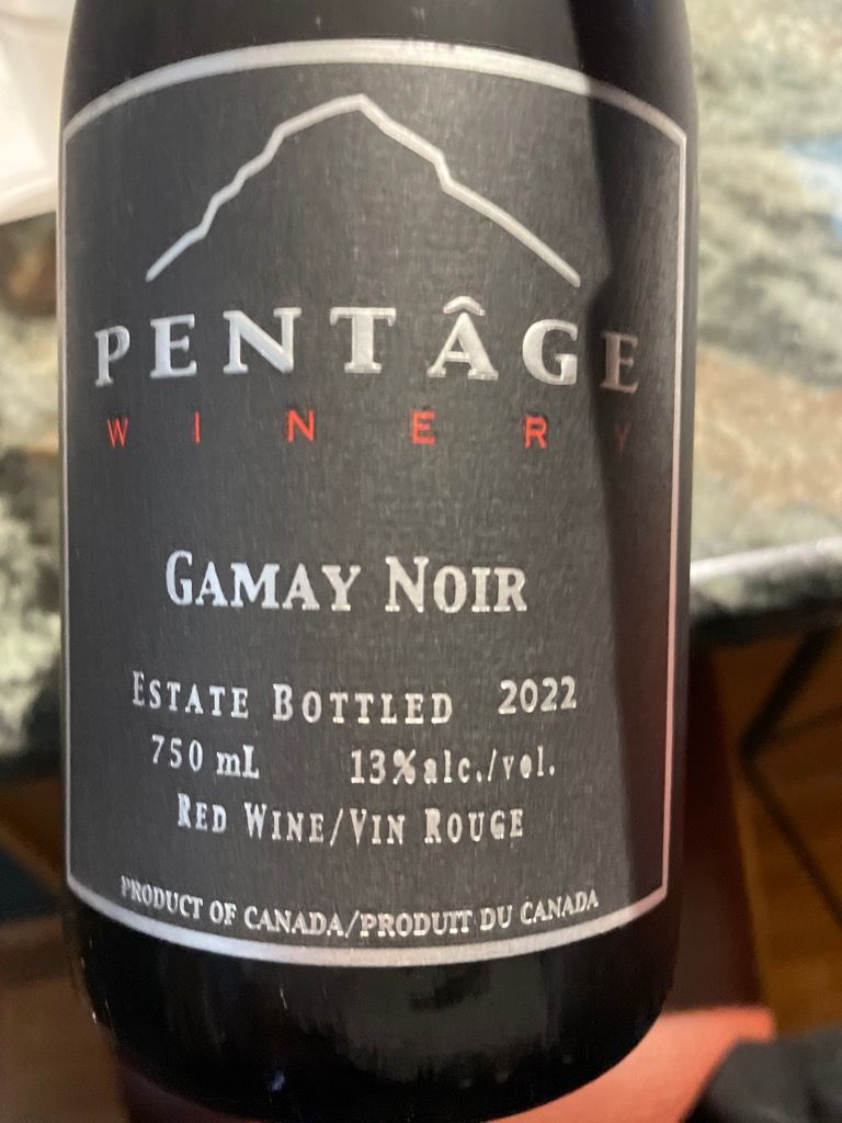 2022 Pentâge Winery Gamay Noir, Canada, British Columbia, Okanagan ...