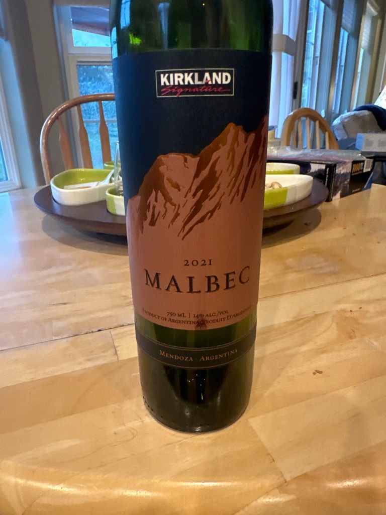 2021 Kirkland Signature Malbec, Argentina, Mendoza CellarTracker