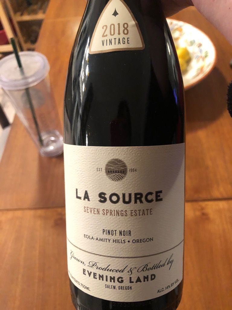 2018 Evening Land Vineyards Pinot Noir La Source Seven Springs Vineyard