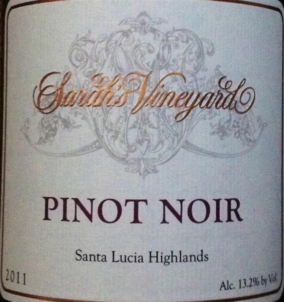 2011 Sarah's Vineyard Pinot Noir Santa Lucia Highlands ...