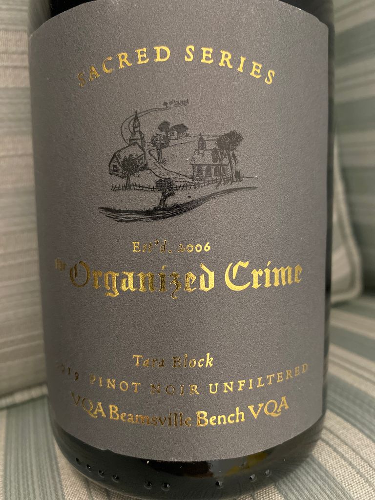 2020 The Organized Crime Winery Pinot Noir Sacred Series Tara Block
